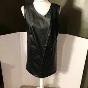 Max Studio Black Zip Up Sleeveless Dress Sz Small